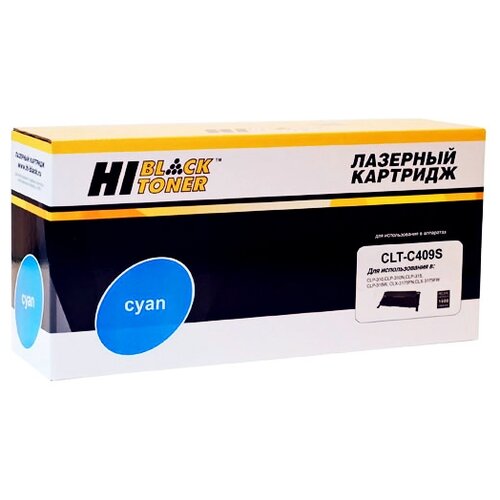 Hi-Black HB-CLT-C409S, 1000 стр, голубой тонер картридж hi black hb clt y409s для samsung clp 310 315 clx 3170fn 3175 y 1k