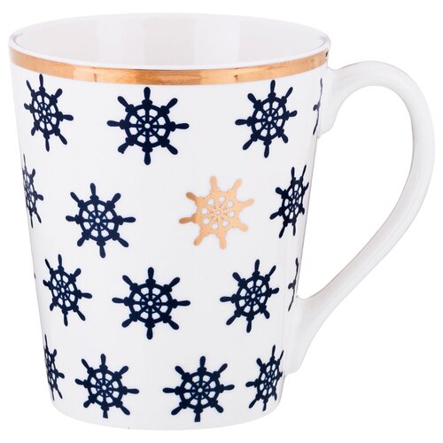 фото Кружка lefard 563-031 с морской тематикой "штурвал" 350 мл