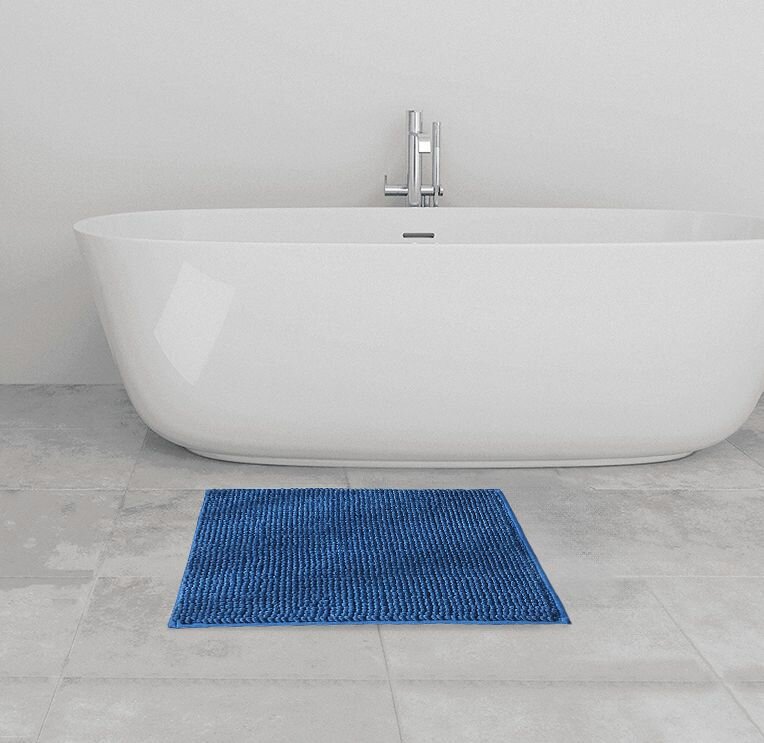 Коврик для ванной Vidage Аден 50x70 см цвет синий