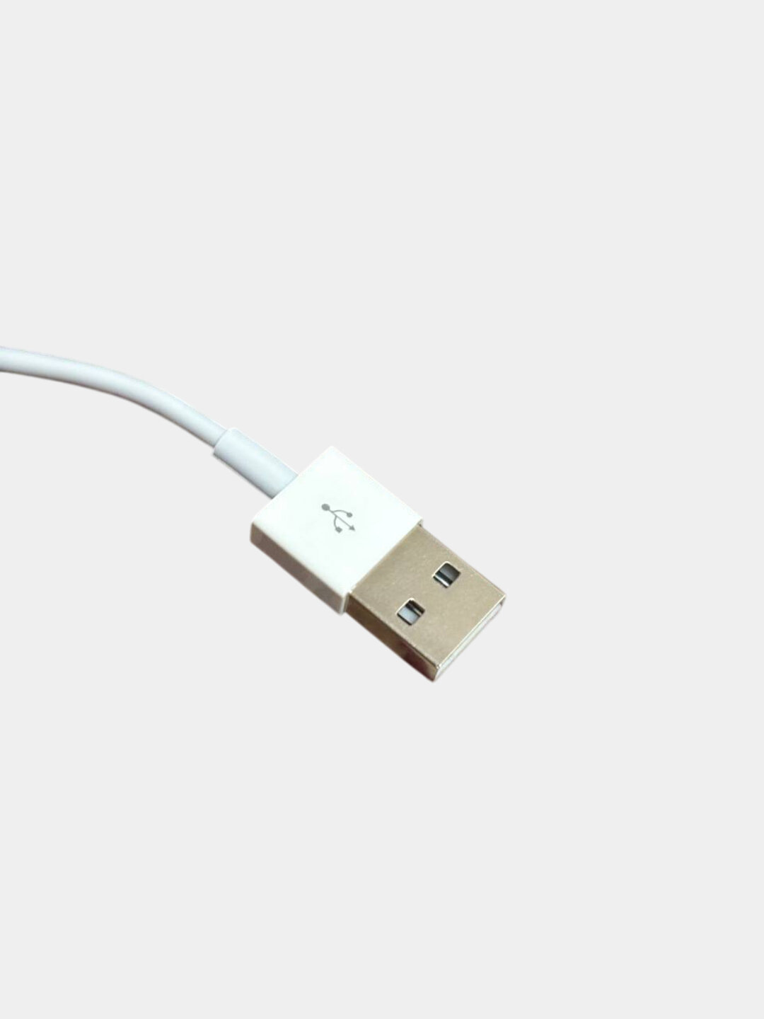 Кабель Apple USB-Lightning, для iPhone, синхронизация данных, зарядка, 1м, белый — фото 1
