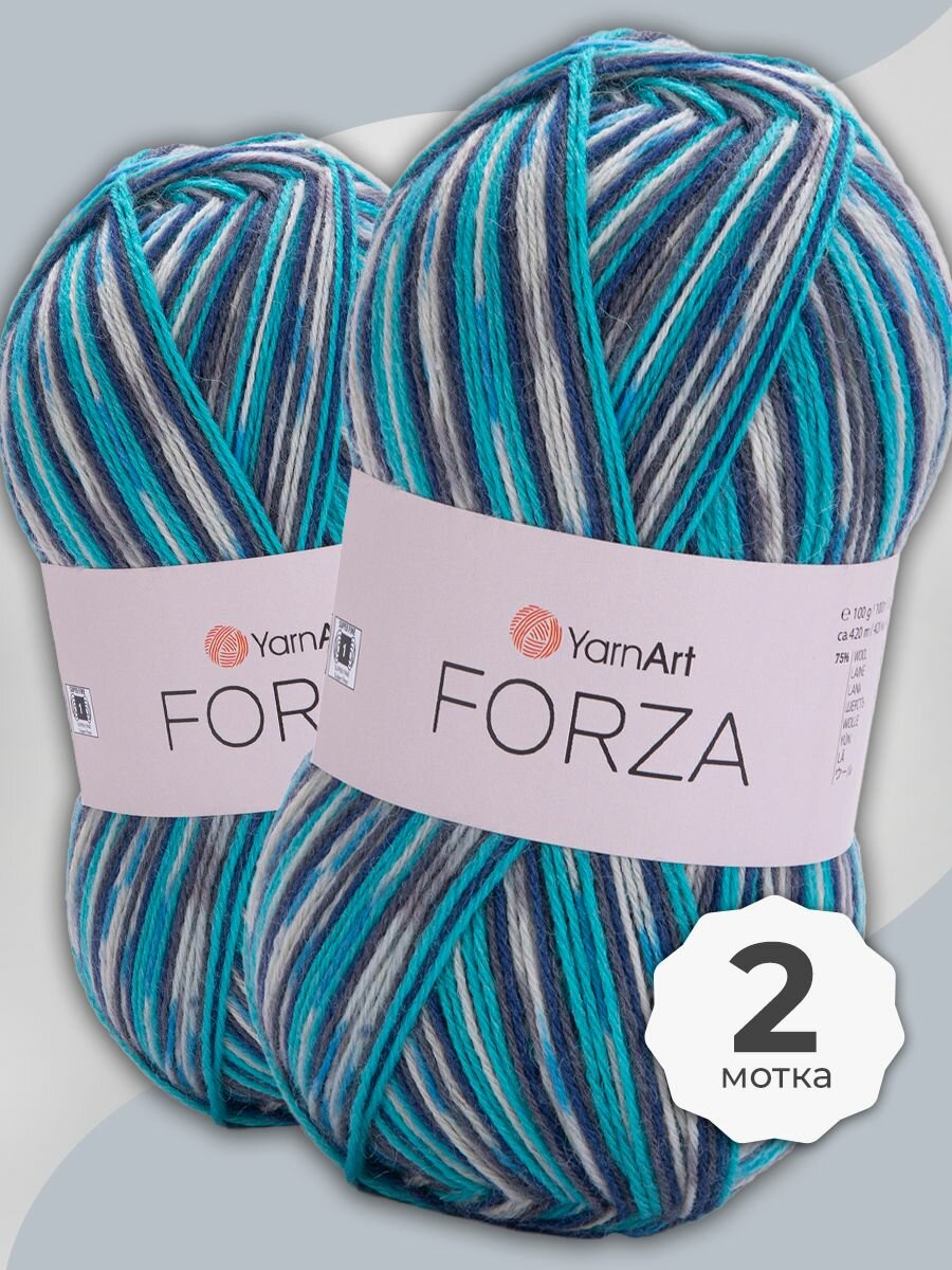 Пряжа для вязания YarnArt Forza носочная, 2 мотка, цвет 2514