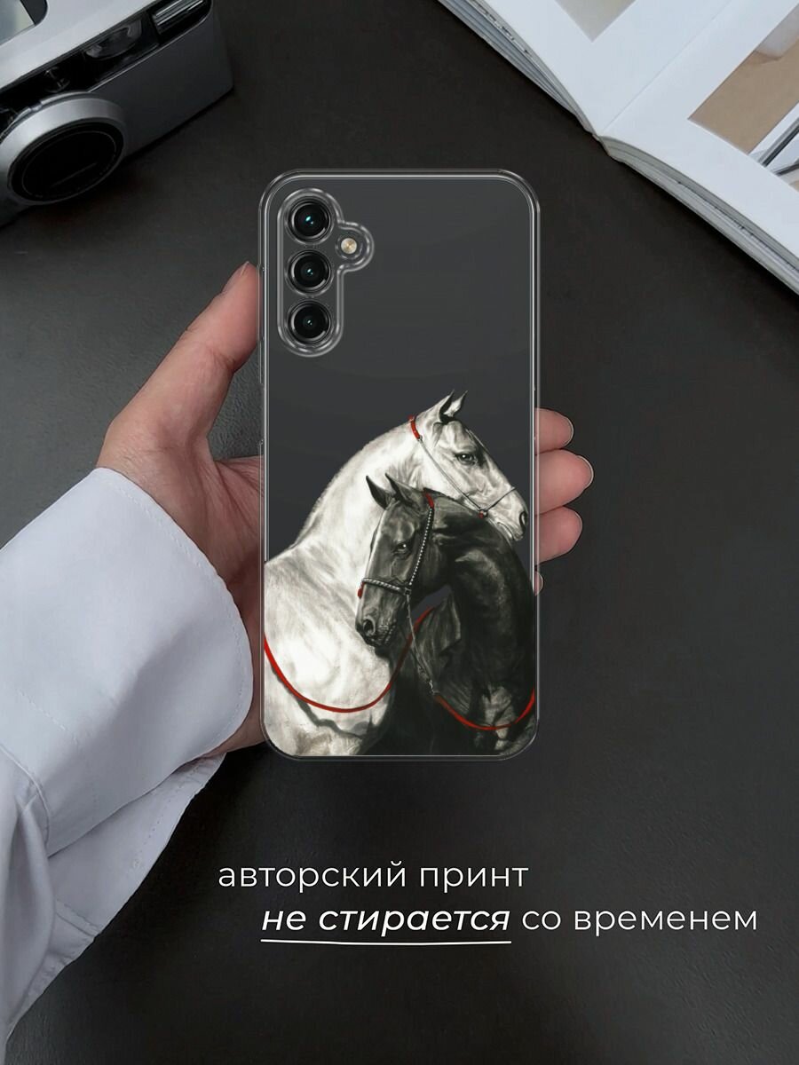 Чехол на Samsung Galaxy A14 4G / Галакси A14 4G с принтом "Верная любовь", прозрачный — фото 1