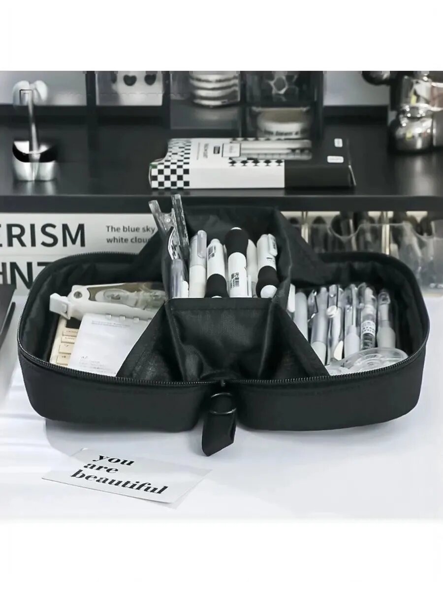 Пенал черный с наполнением — фото 1