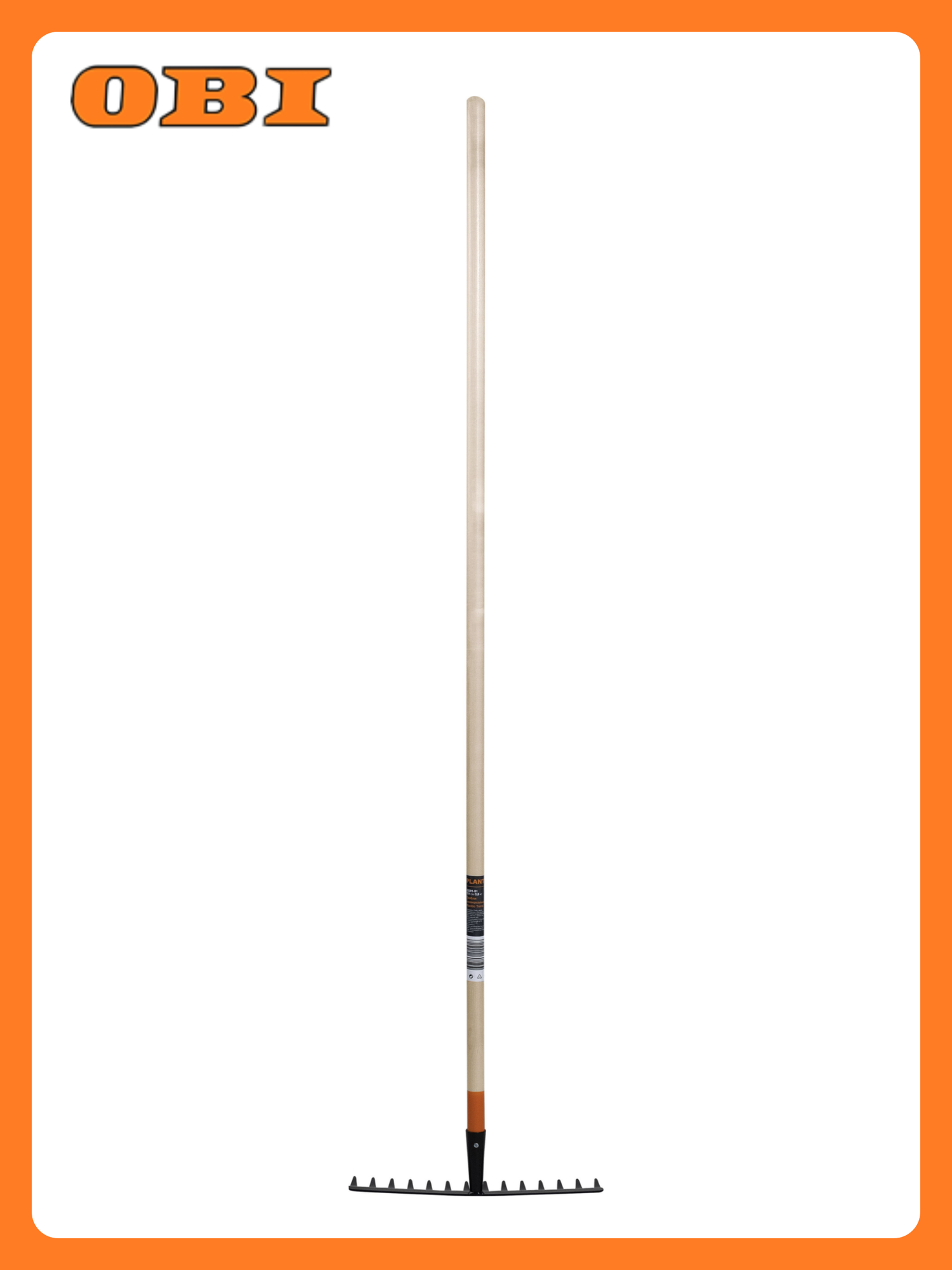 Грабли Plantic Terra деревянные металлические зубцы 14 шт