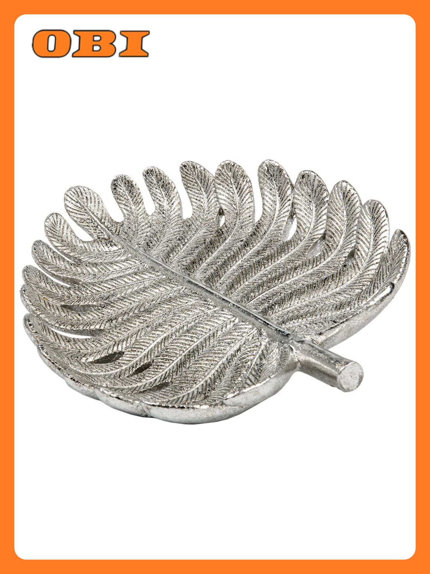 Блюдо Пальмовый лист 208x173x28 см серебряный