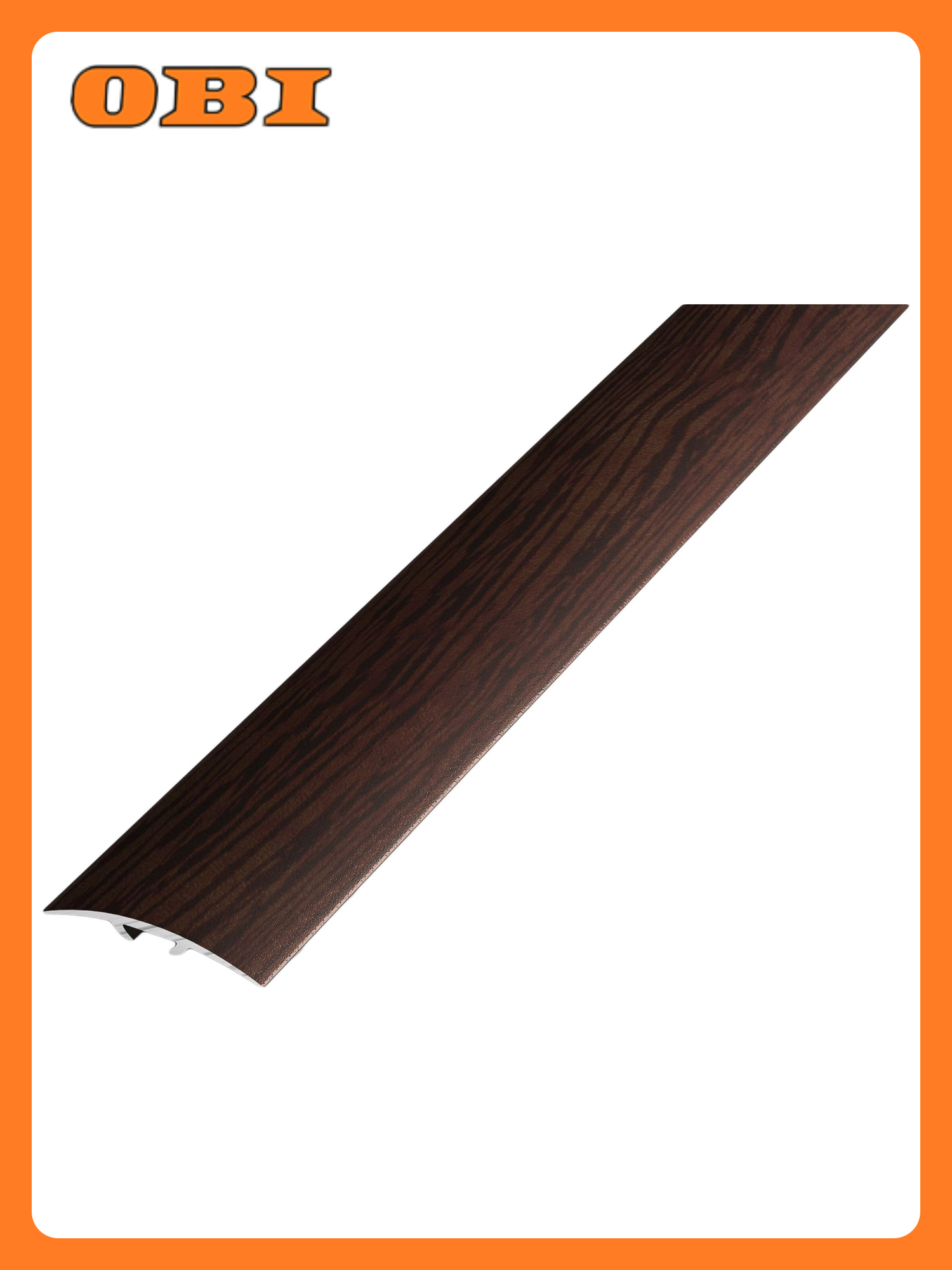 Порог одноуровневый лука ПС 04-3 900.095 дуб венге алюминий 900х35 мм