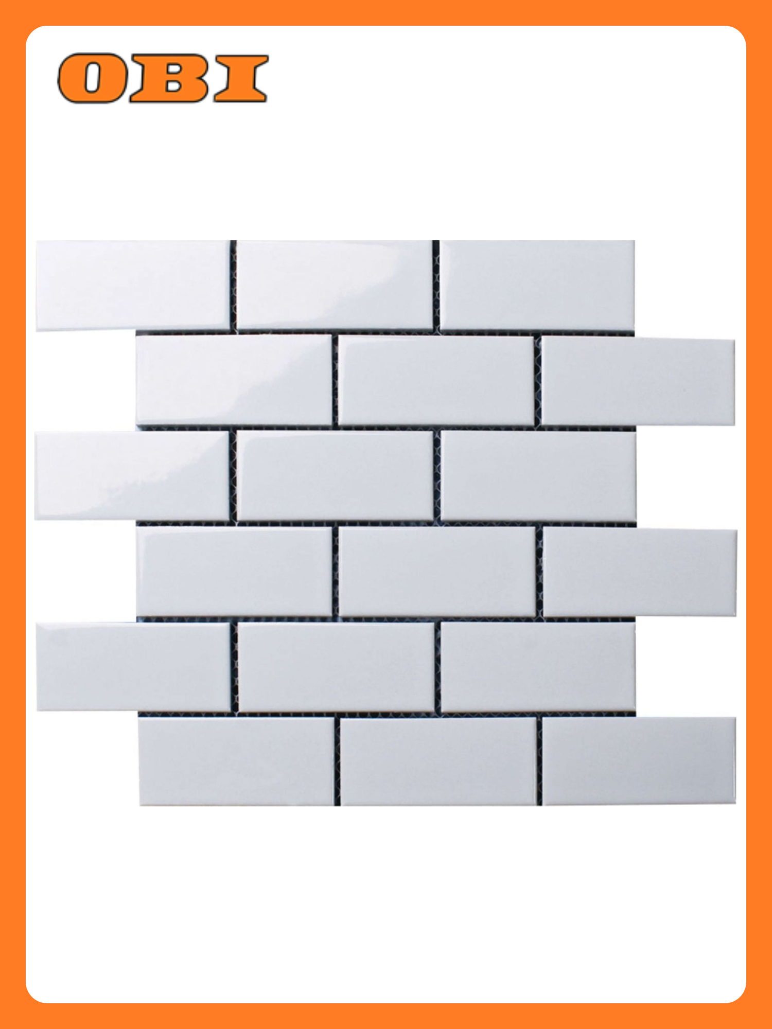 Керамическая мозаика StarMosaic Brick белая 35 5х30 см  глянцевая  1шт