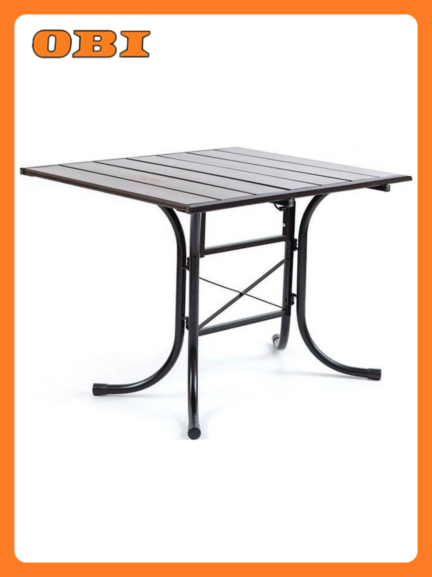 Стол садовый Хоббика  Петергоф   металлический каркас  деревянная столешница  прямоугольный