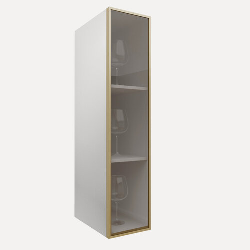 Изображение товара Фасад из алюминиевого профиля со стеклом Aluminum Glass 20х90х2 см, золото браш/бронза