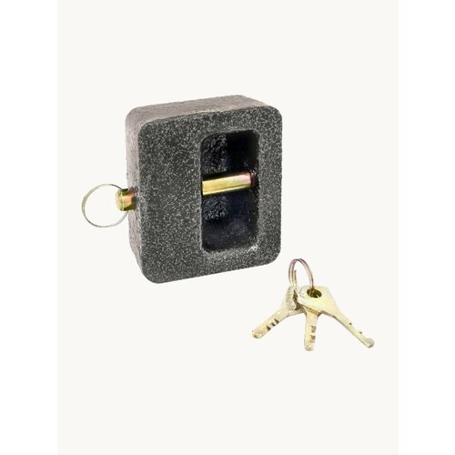 Замок навесной гаражный кирпич с потайной дужкой чугунный KD-80 дужка 11 мм 1000₽