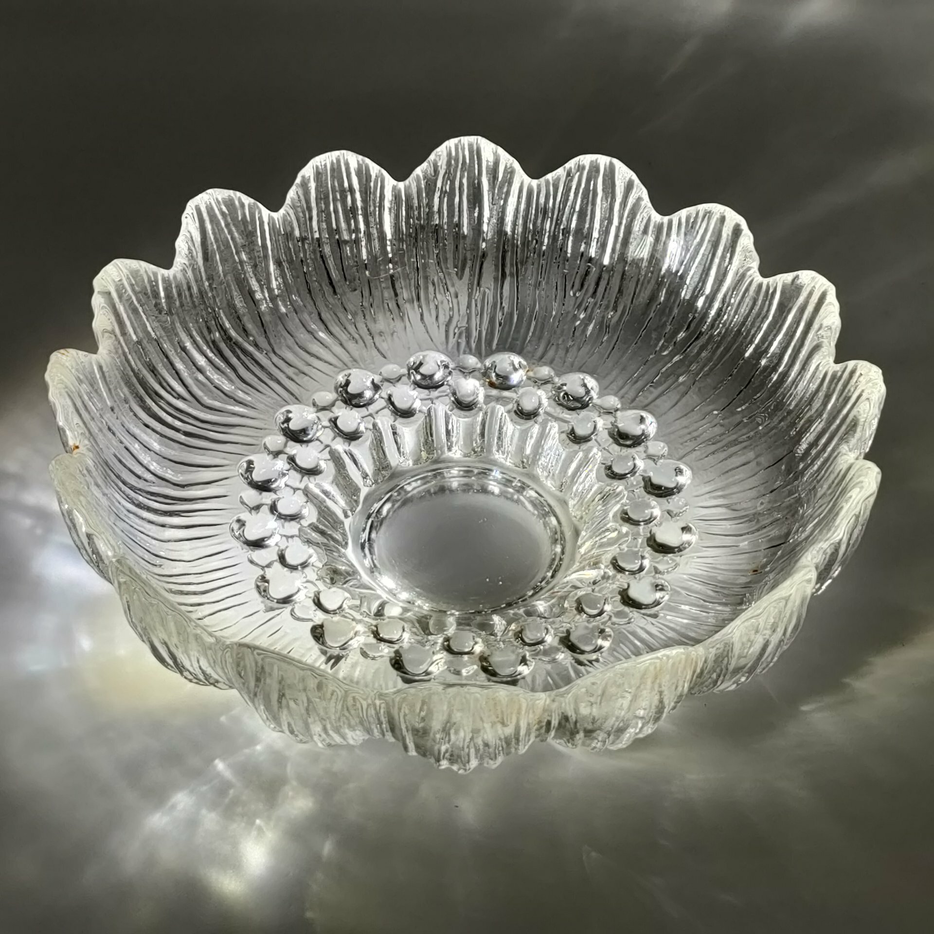 Конфетница "Ямки", ЗАО "Никольский завод светотехнического стекла" ("NiNaGlass")