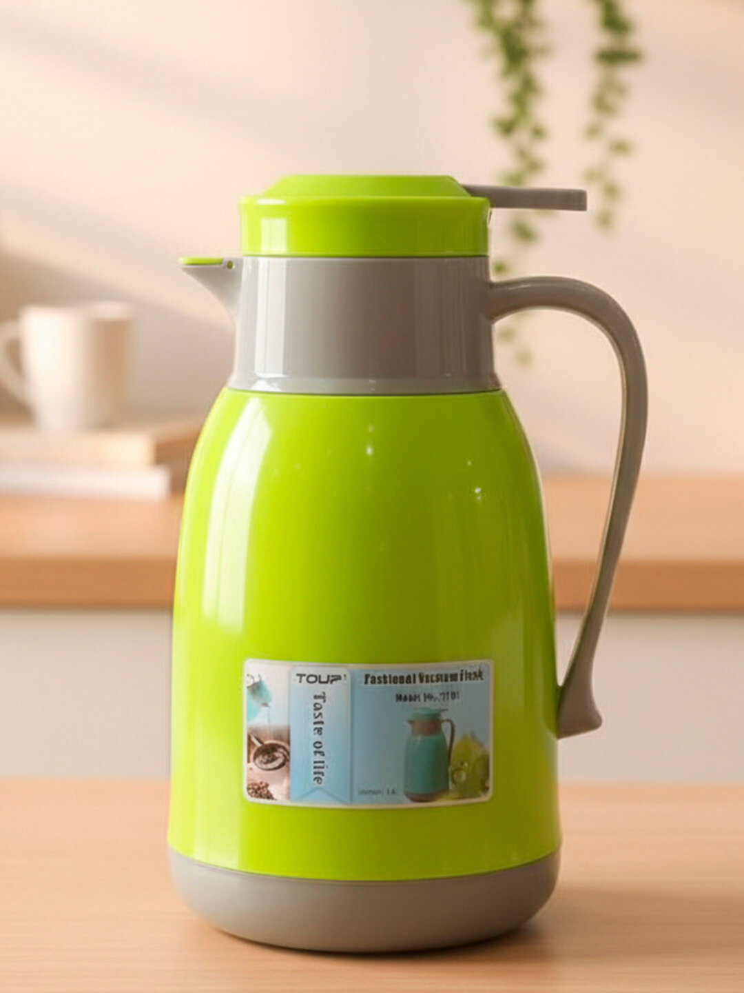 Термокружка "Термос-Чайник", для чая и кофе, 1 л, пластик, металл, колба, вакумная, 48 часов