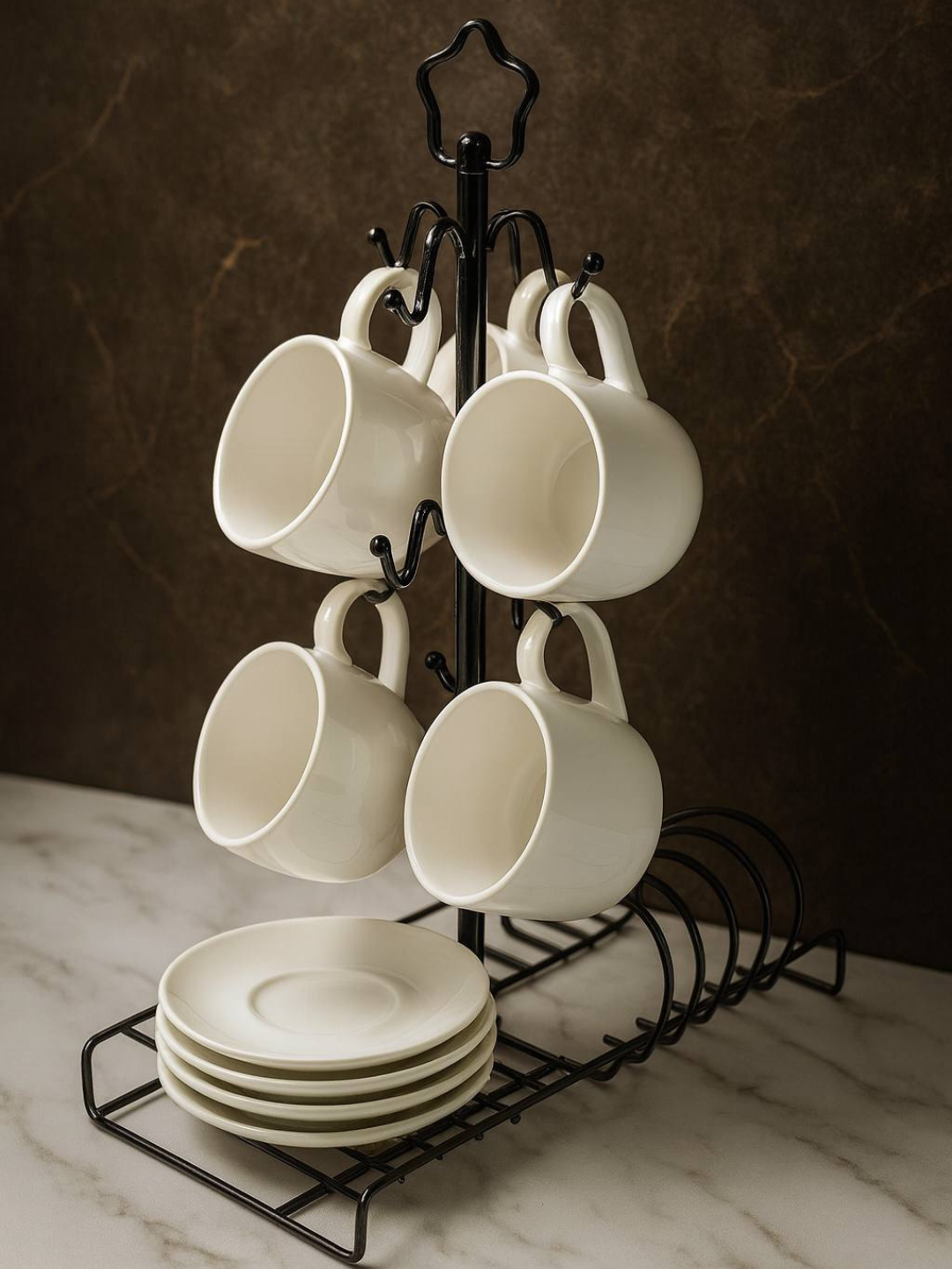 Металлическая подставка для кружек и тарелок / сушилка-стойка для посуды