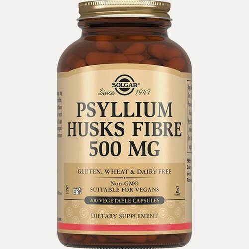 Изображение товара Солгар Псиллиум, клетчатка кожицы листа 500 мг капсулы N200