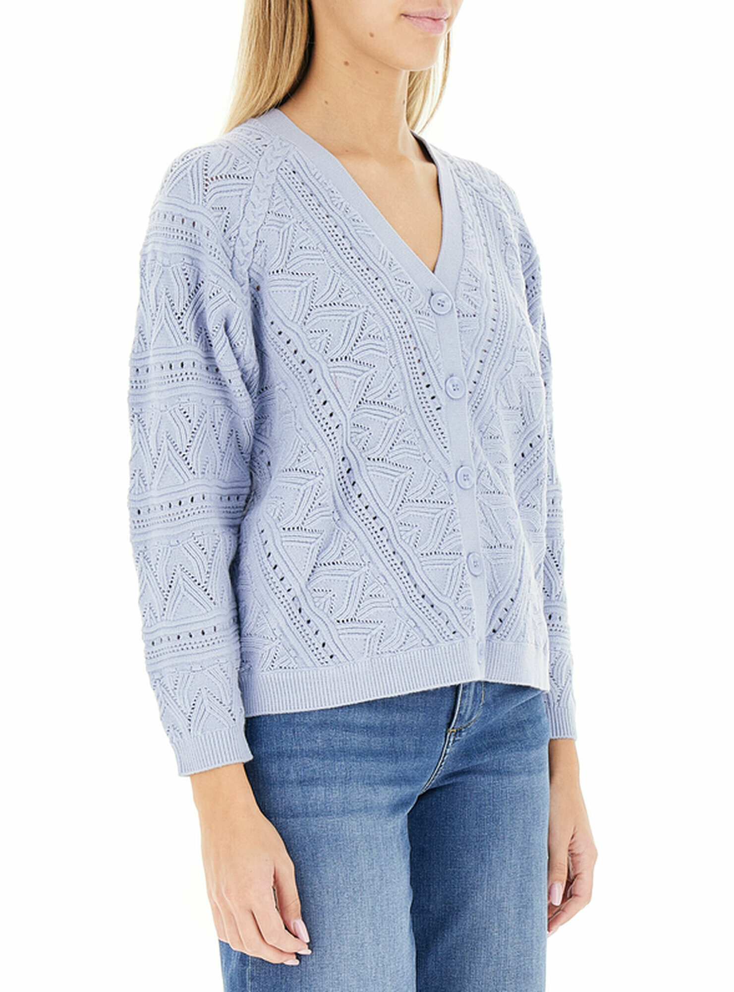 Кардиган GUESS, размер L, синий — фото 1