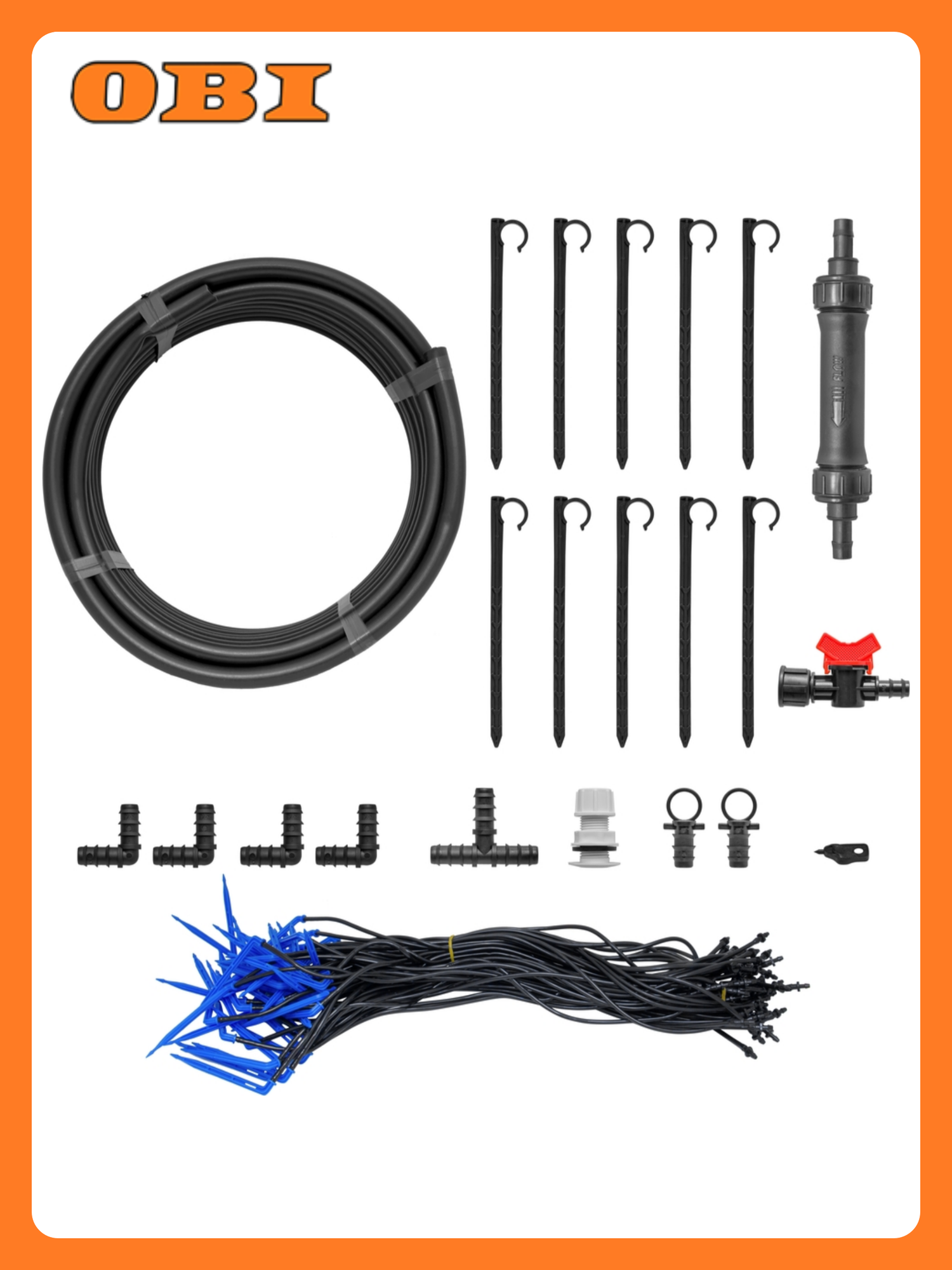 Комплект капельного полива Masterprof для 60 растений от емкости фиолетовый