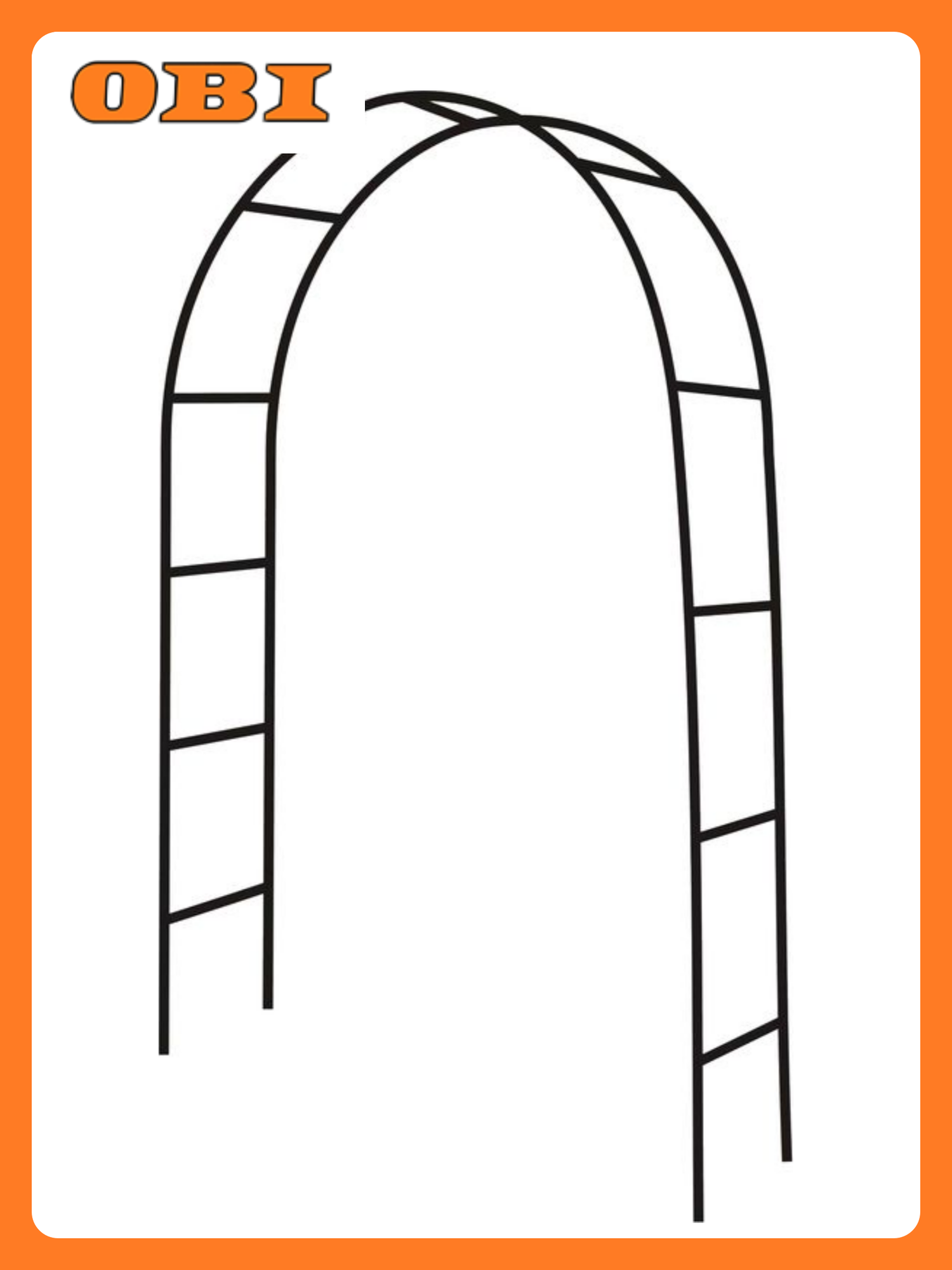 Садовая арка 4673750602440 для роз металл зелёная 140 см x 37 см x 240 см