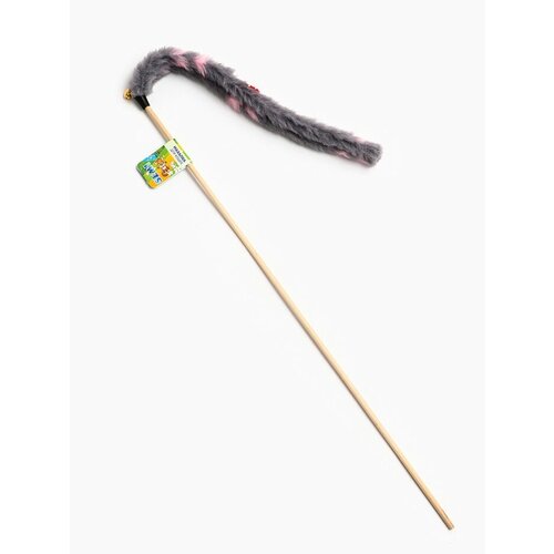 Дразнилка - удочка Тканевый червячок серая 10968314 224₽