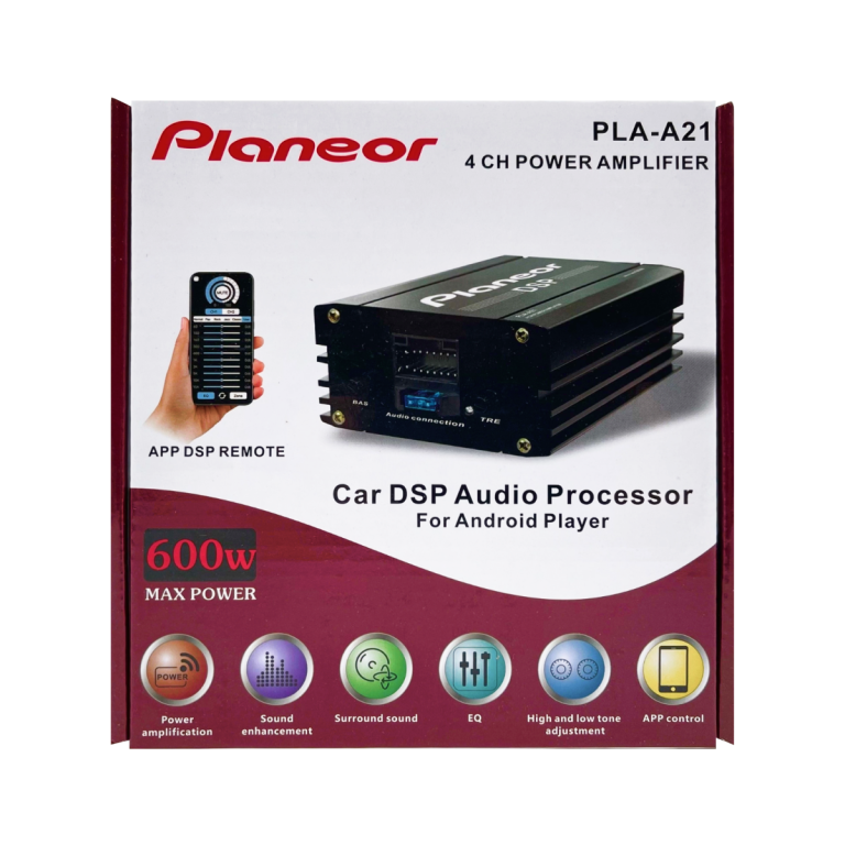 Усилитель Planeor PLA-A21, для андроид, 4 канала, 60 Вт/канал, мостовой режим — фото 1