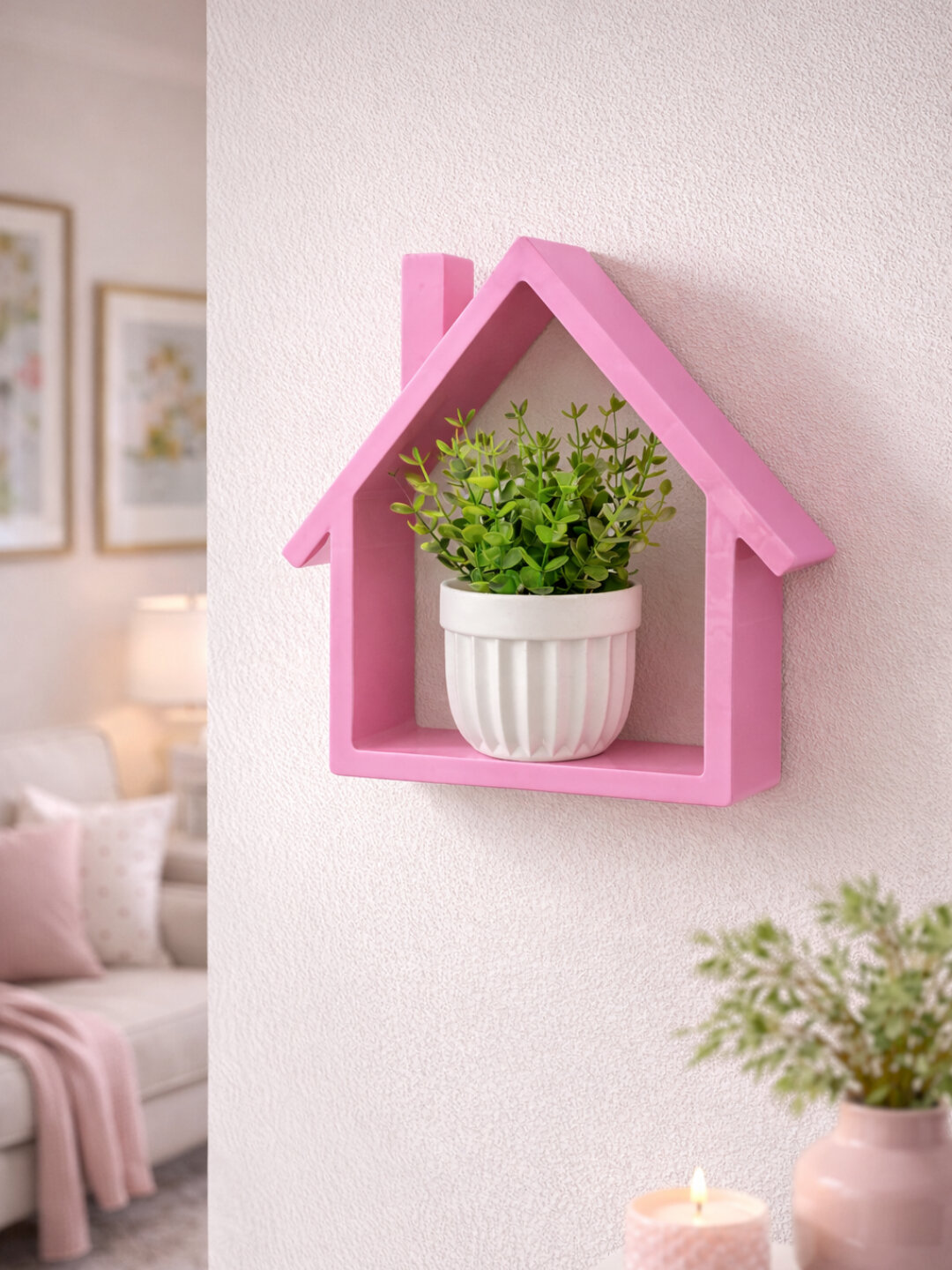 Искусственный цветок с фигурой для интерьера — фото 1