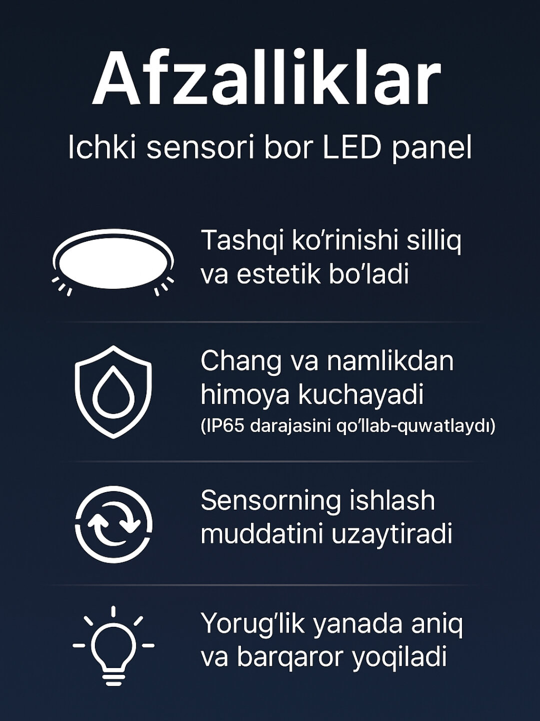 LED, панель, 18W/24W с датчиком движения, IP65, 6500K - Белый, высокая чувствительность, ELIPS-MS — фото 1