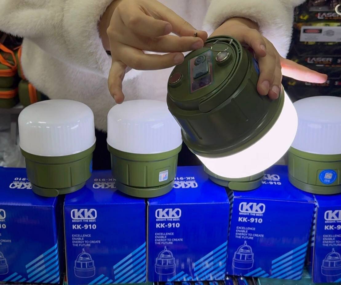 Фонарь светильник KK-910 , светодиодный, портативный, с USB-зарядкой, крючок для подвешивания