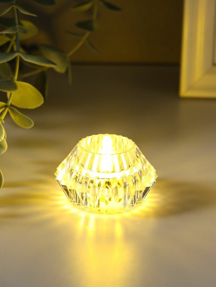 Светодиодная свеча LED - ночник RISALUX В чаше , от батареек 3 LR1130, прозрачный, 6 6 4 см