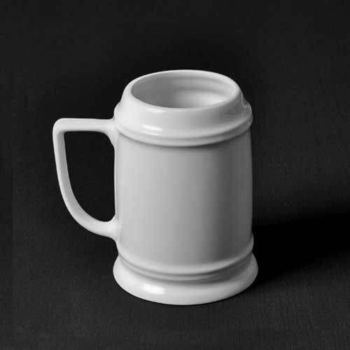 Кружка для пива "Белая" Принц; фарфор; 0,88л. — фото 1