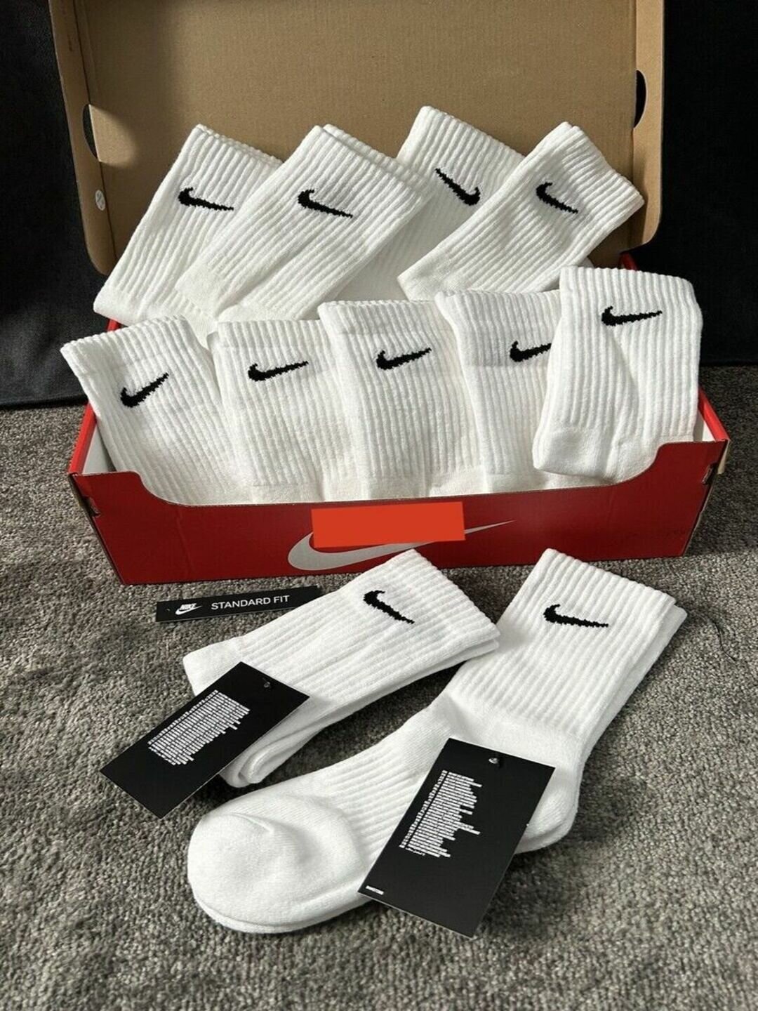 Носки NIKE размер 39-44, 000 белый — фото 1