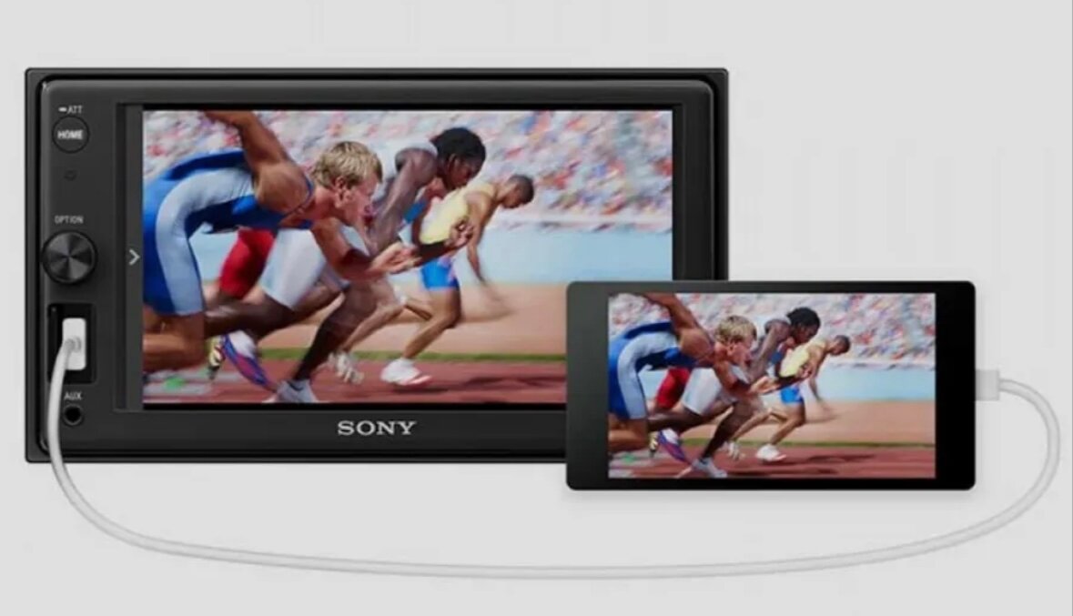 Автомагнитола Sony XAV‑ 1500 с Bluetooth и сенсорным экраном — фото 1