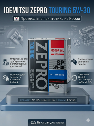 Изображение товара Масло моторное Idemitsu Zepro SP 5w-30 GF-6A, 4 литра, синт, новая канистра