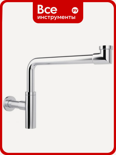 Изображение товара Металлический латунный сифон Wellsee Drainage System 182124000 с высотой регулировки, хром, для умывальника