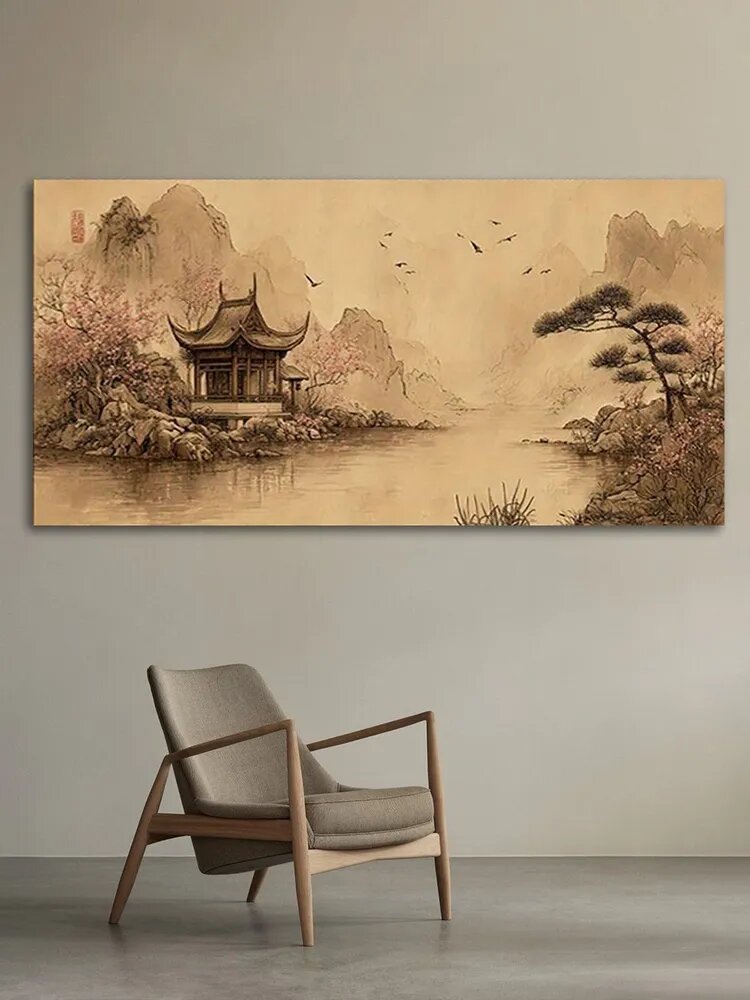 Картина "Печать струй" 100x50 см