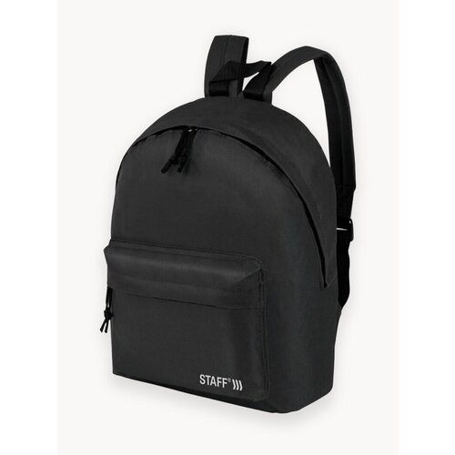 Рюкзак женский мужской, школьный спортивный городской, для подростка черный, 38x28x12 см, Staff Street, 226370