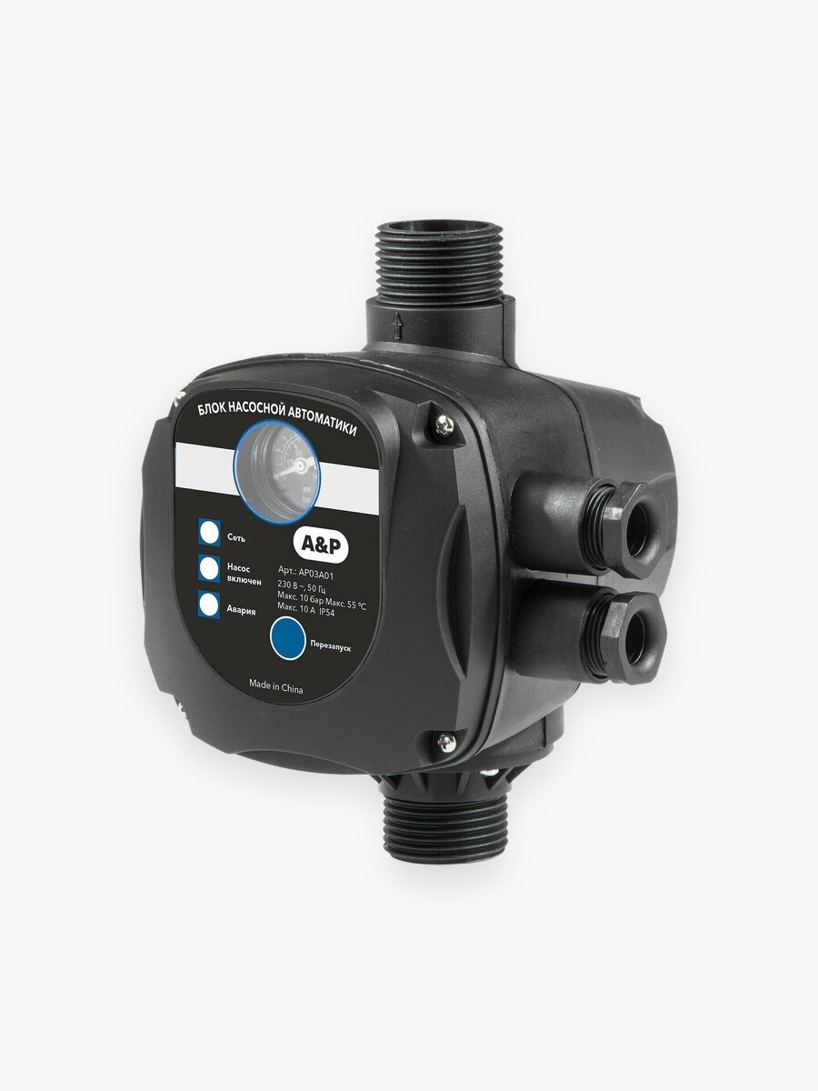 Блок автоматики A&P AP03A01 для насоса, защита от сухого хода, IP54