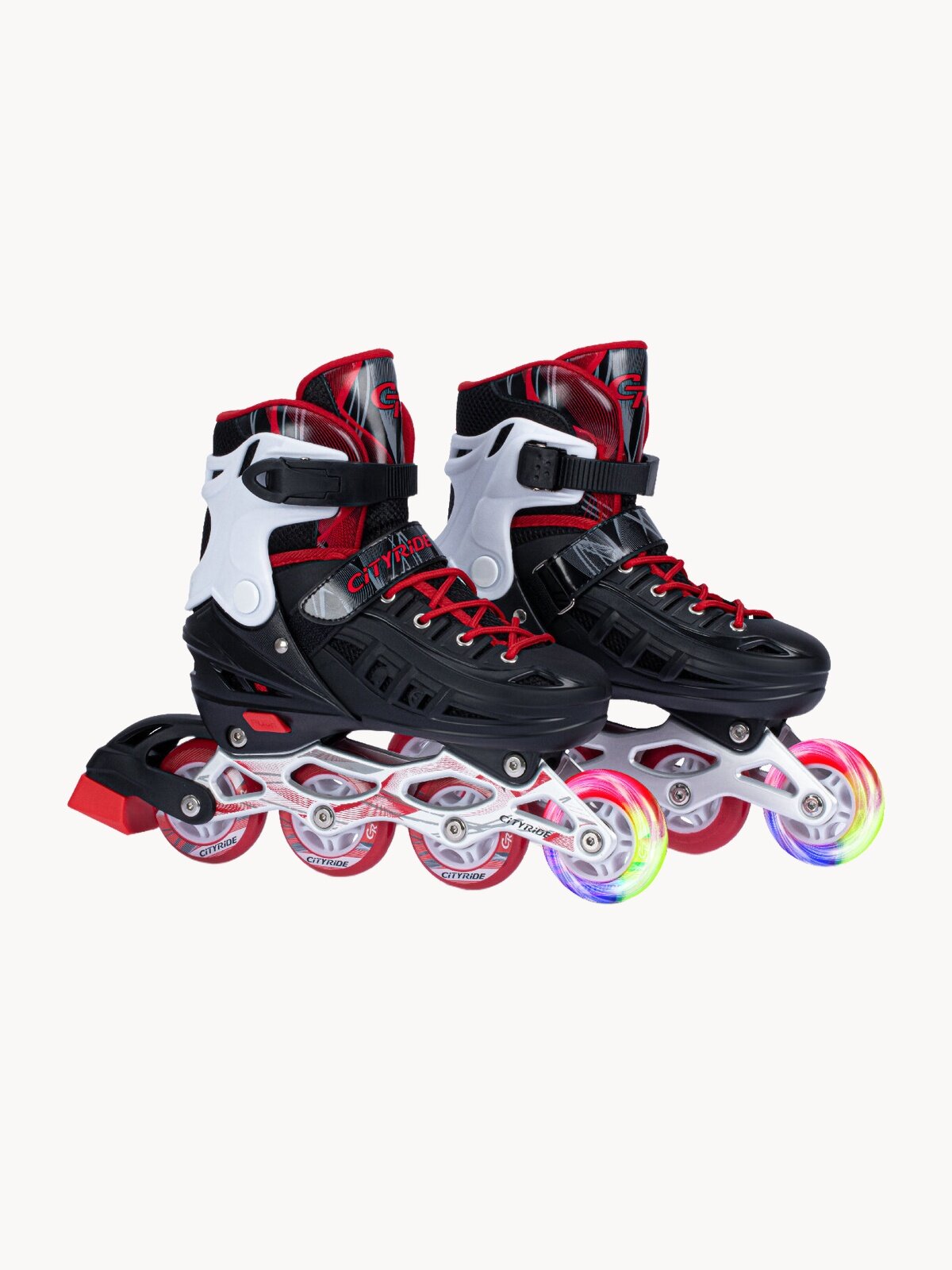 Роликовые коньки CITY-RIDE, PU колеса/первое светится, подшипники ABEC 7, размер S(29-33), раздвижные, JB8800098/S