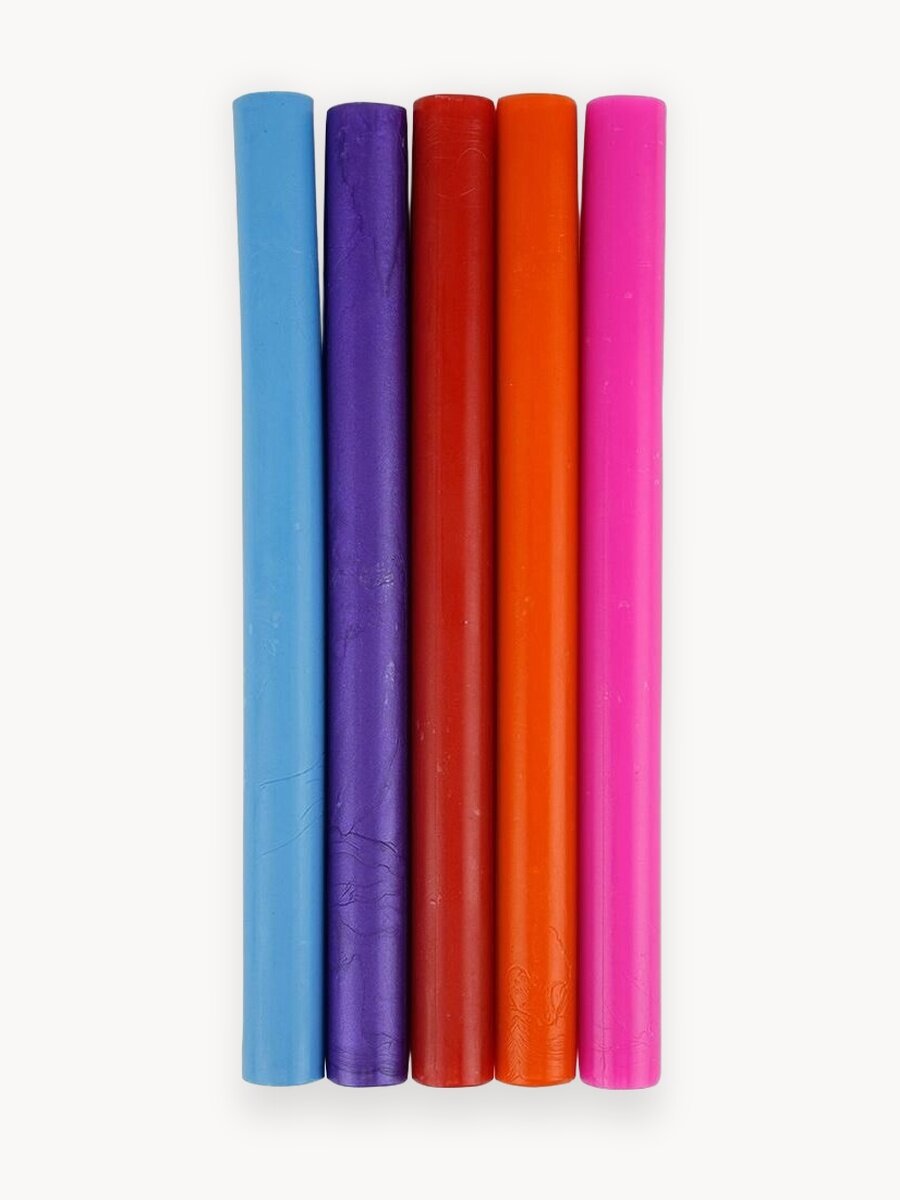 Восковые стержни Riota для сургучной печати, разноцветный, 0,7х9,8 см, 5 шт.