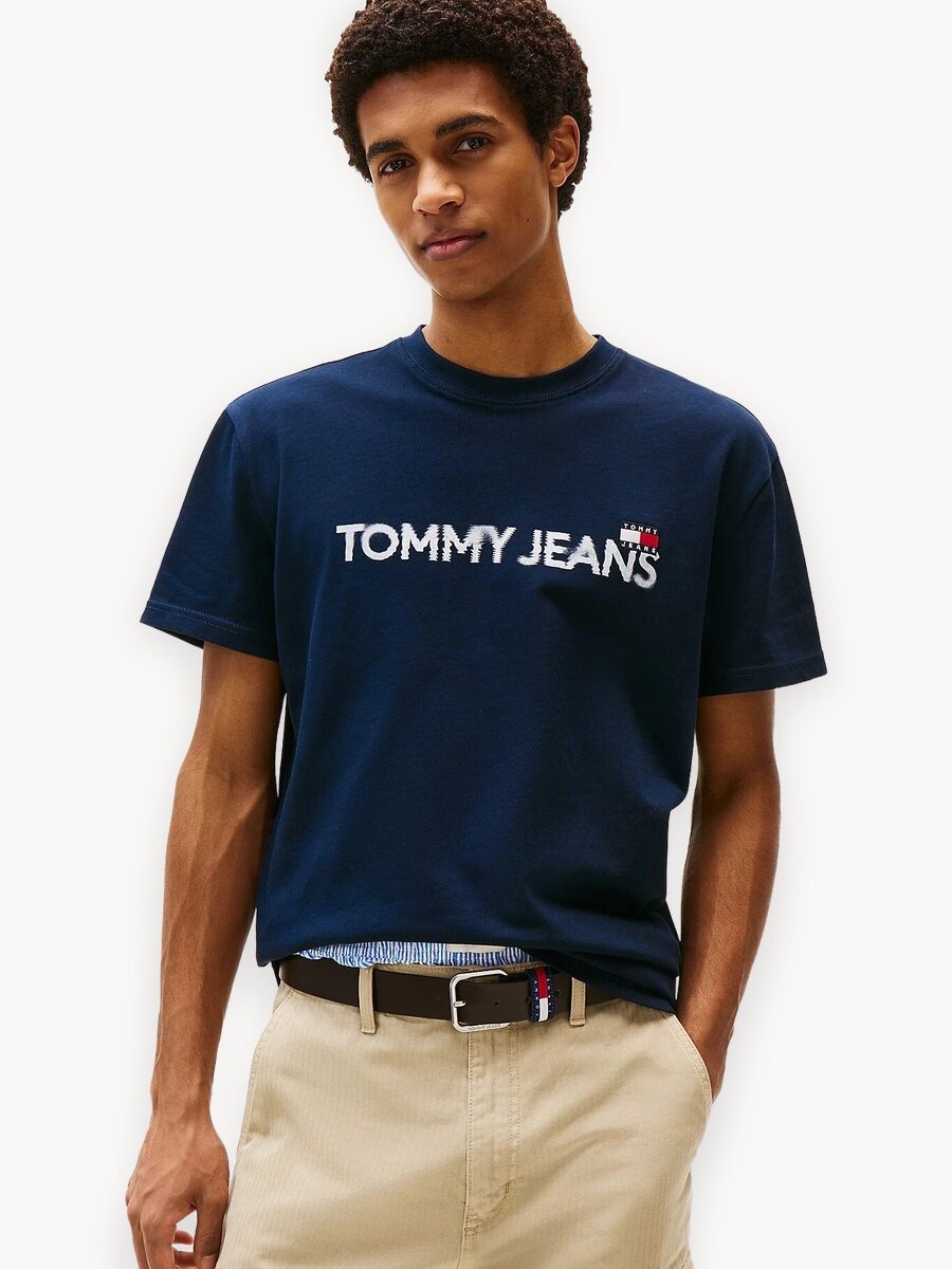 Футболка Tommy Jeans, размер 2XL, темно-синий