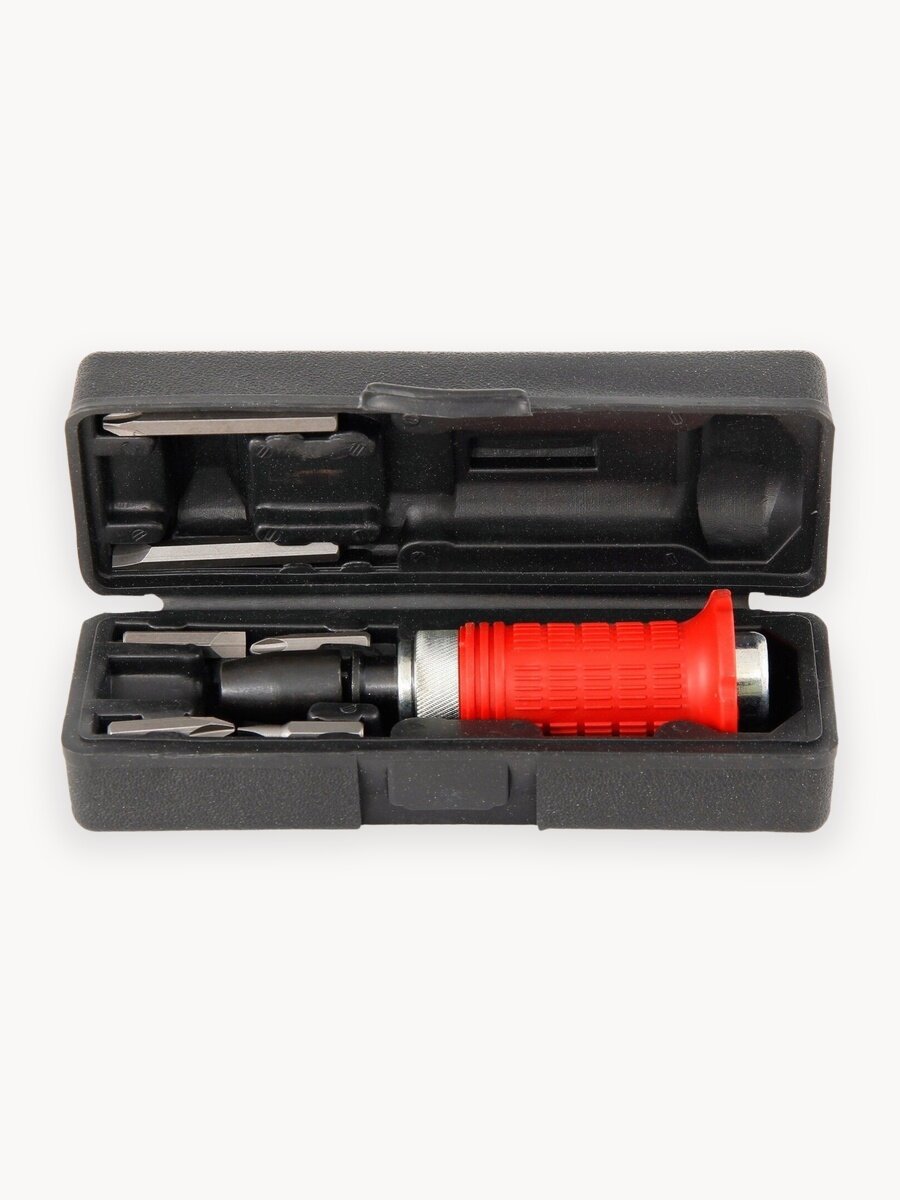 Отвертка ударная 6 насадок с защитой рук АвтоДело