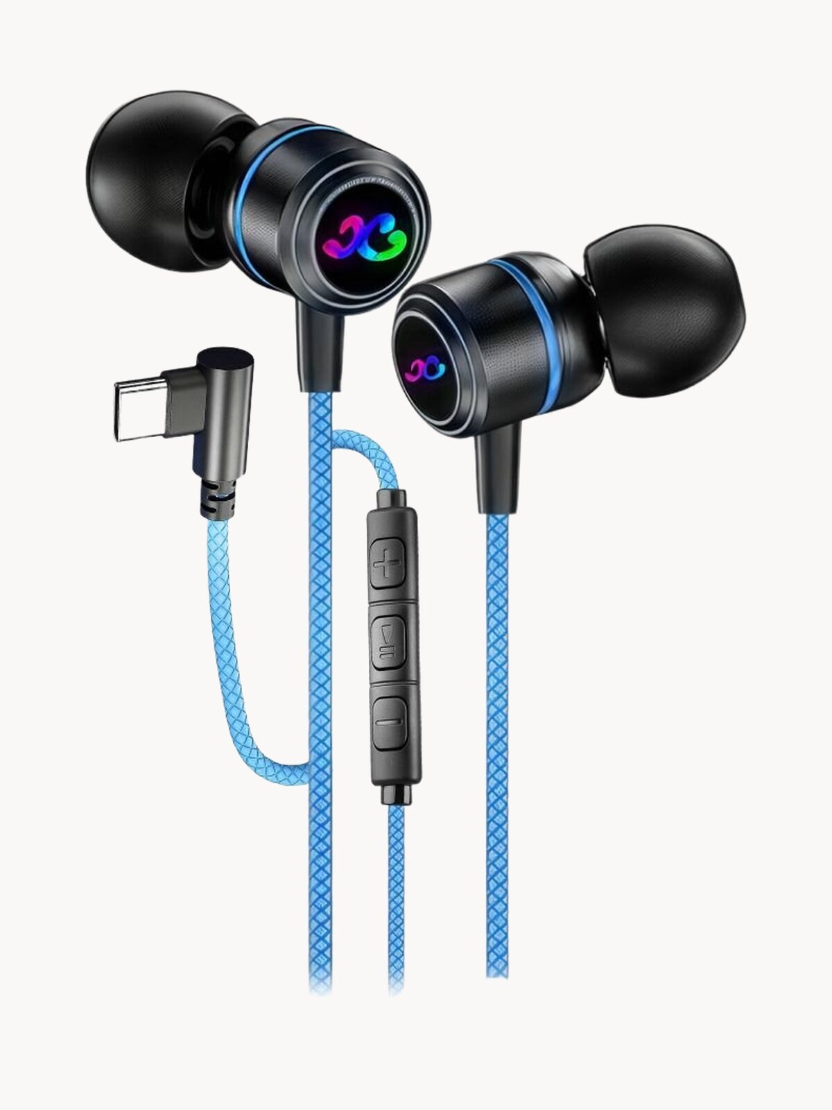 Наушники HAPPYAUDIO, с микрофоном, проводные, шумоподавление, для телефона