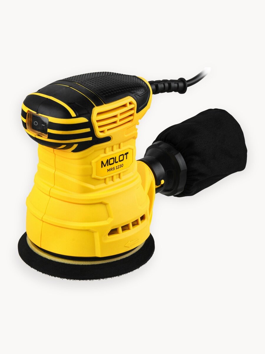 Шлифовальная машинка эксцентриковая MOLOT MRS 1230 орбитальная, 125мм, с пылесборником