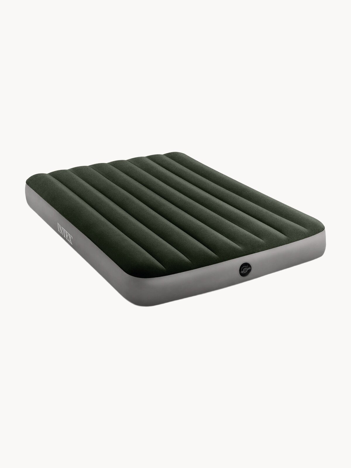 Кровать надувная INTEX 64108, 137x191х25 см, флокированная, темно-зеленая