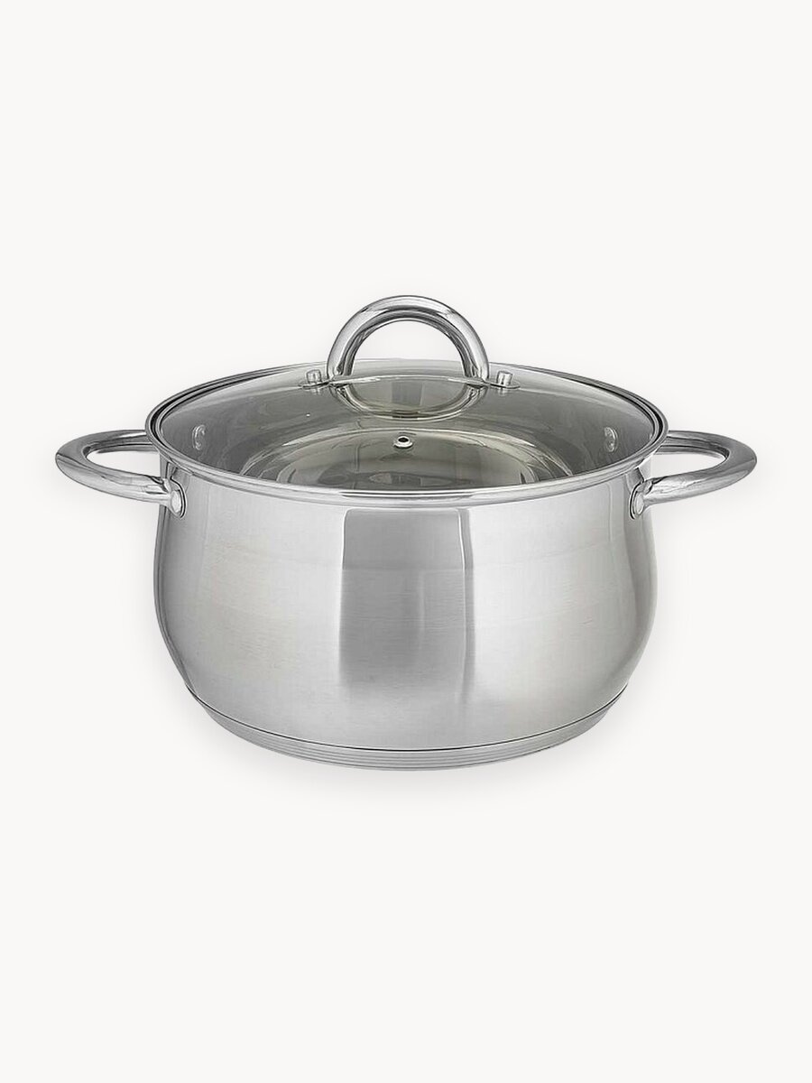 Кастрюля Webber BE-353/2 Aurora, нержавеющая сталь, с крышкой, 4л