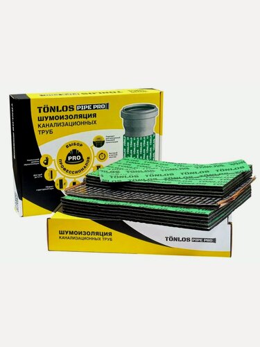 Изображение товара Шумоизоляция для канализационных пластиковых труб TONLOS PIPE PRO