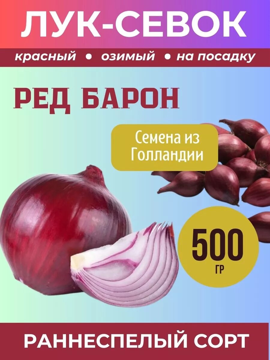 Лук на посадку озимый красный Ред Барон 500г