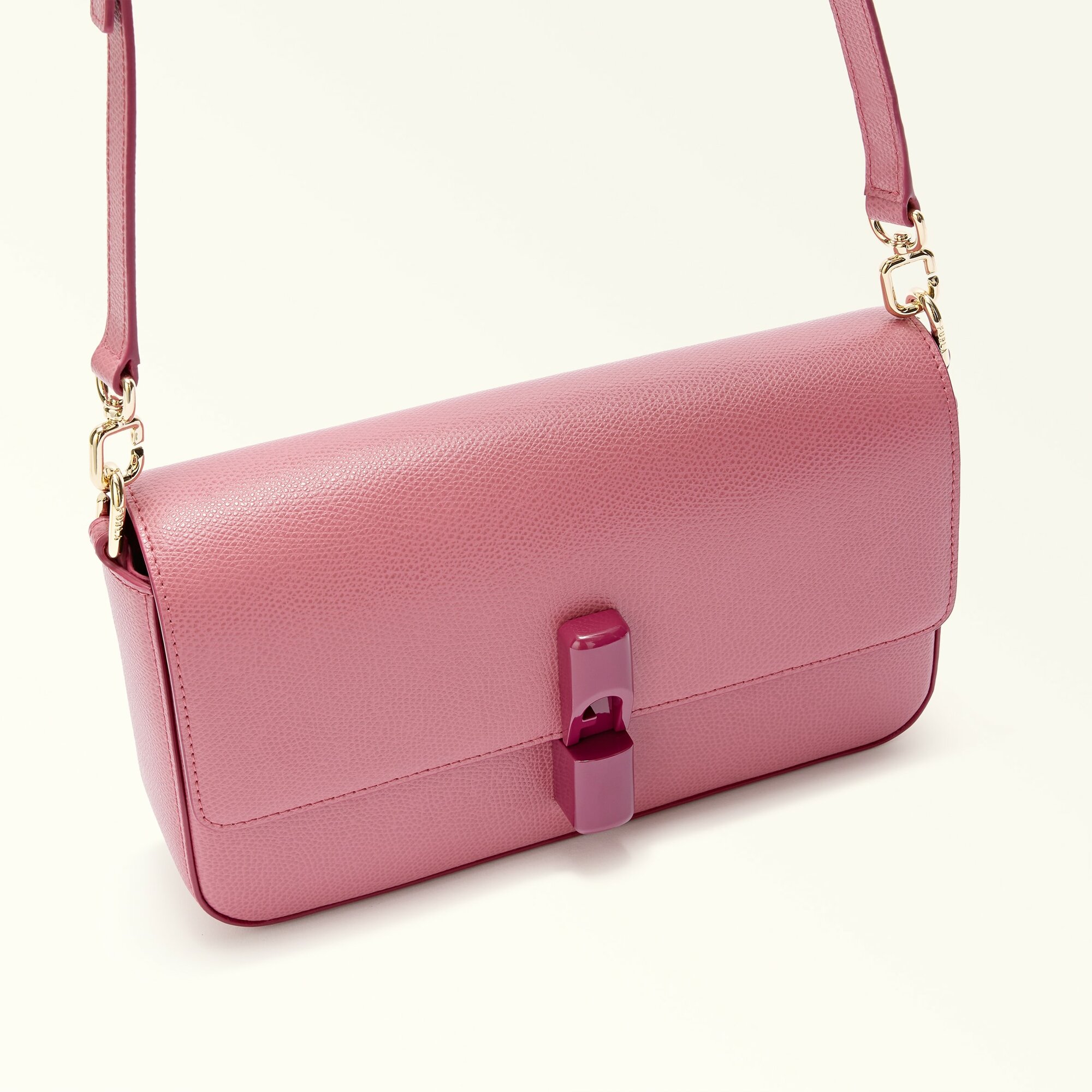 Сумка FURLA FURLA IRIDE S CROSSBODY, фактура зернистая, розовый — фото 1