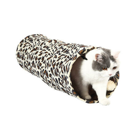 HOMECAT 90 см х 25 см игровой тоннель для кошек шуршащий леопард