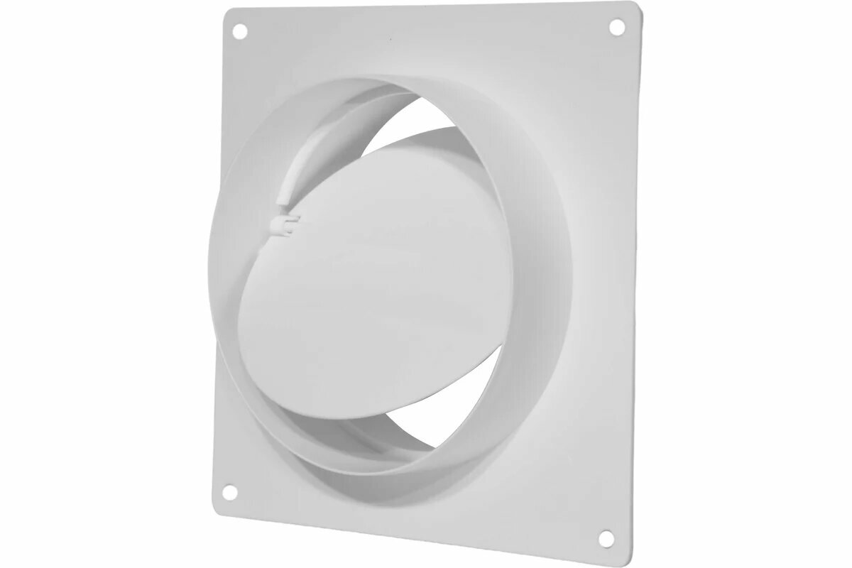 Пластина ВА вент настенная с соединителем D125 и обратным клапаном ПЛ.125. СК