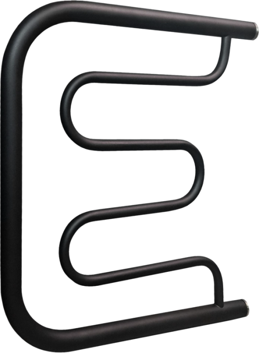 Водяной полотенцесушитель Indigo 50х50 см, черный муар - фото №3