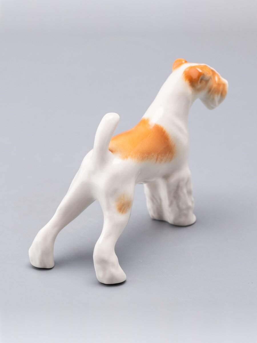 Скульптура Терьер, твердый фарфор, Императорский фарфоровый завод — фото 1